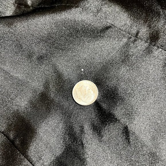 Antique Victorian Fortune Teller Topper Dress Top Black Satin Beaded & Tassels - Picture 12 of 16